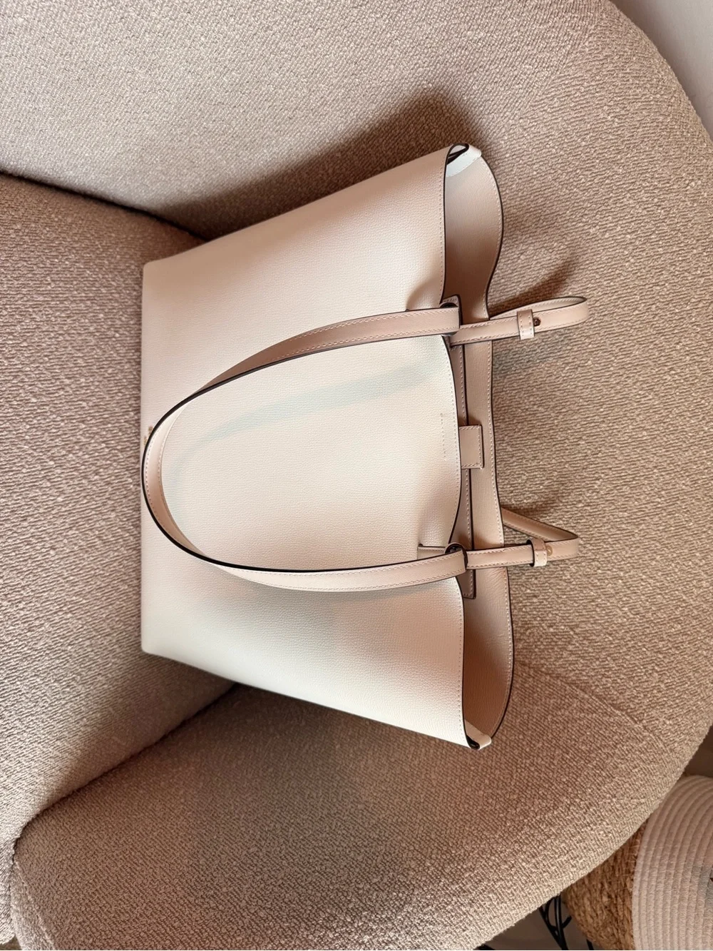 kate spade Cream Pebbled Leather Tote